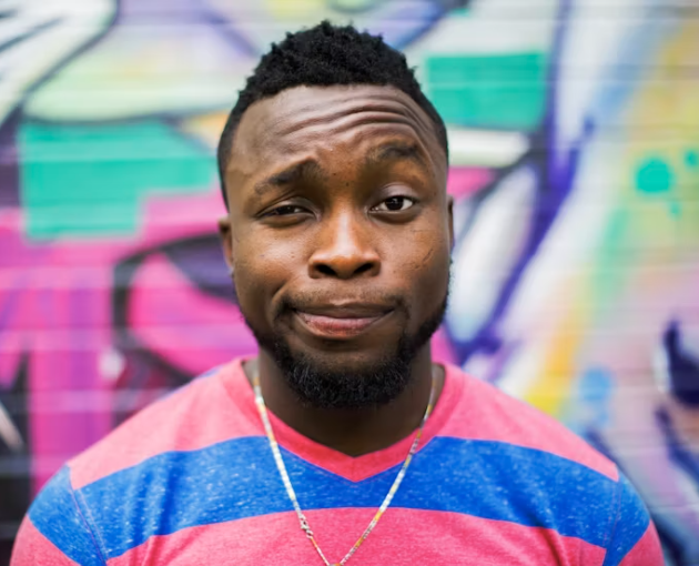 Black man portrait graffiti background